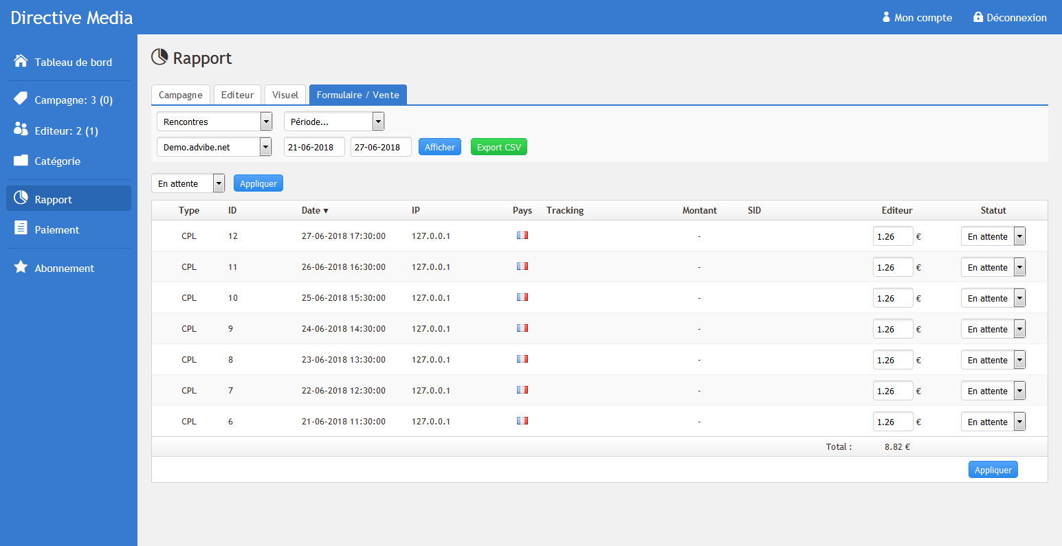 Gestion des conversions Gestion des conversions