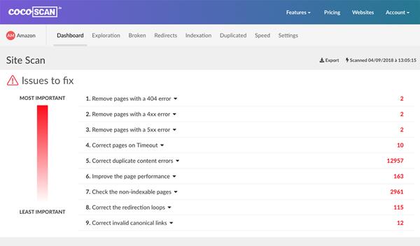 CocoScan - CocoScan Liste des taches