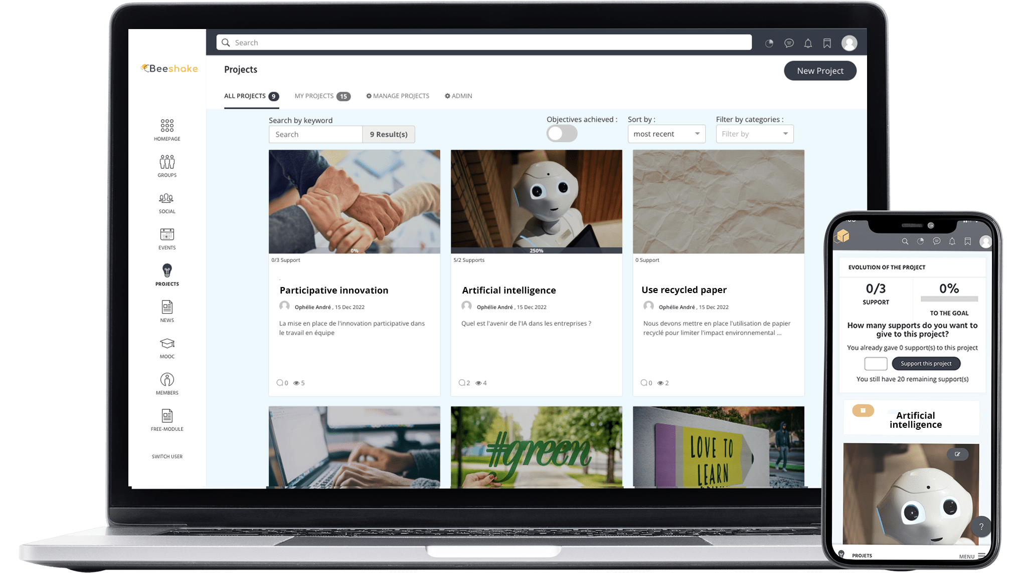 Beeshake - Proposal of innovation projects