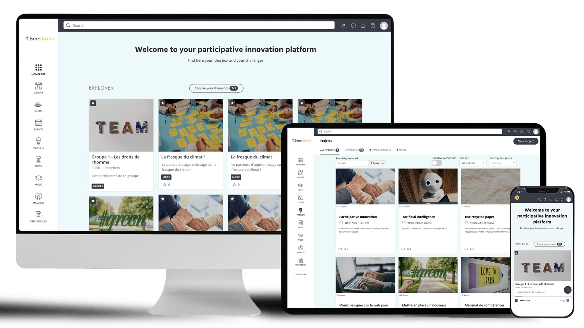 Beeshake - Content feedback