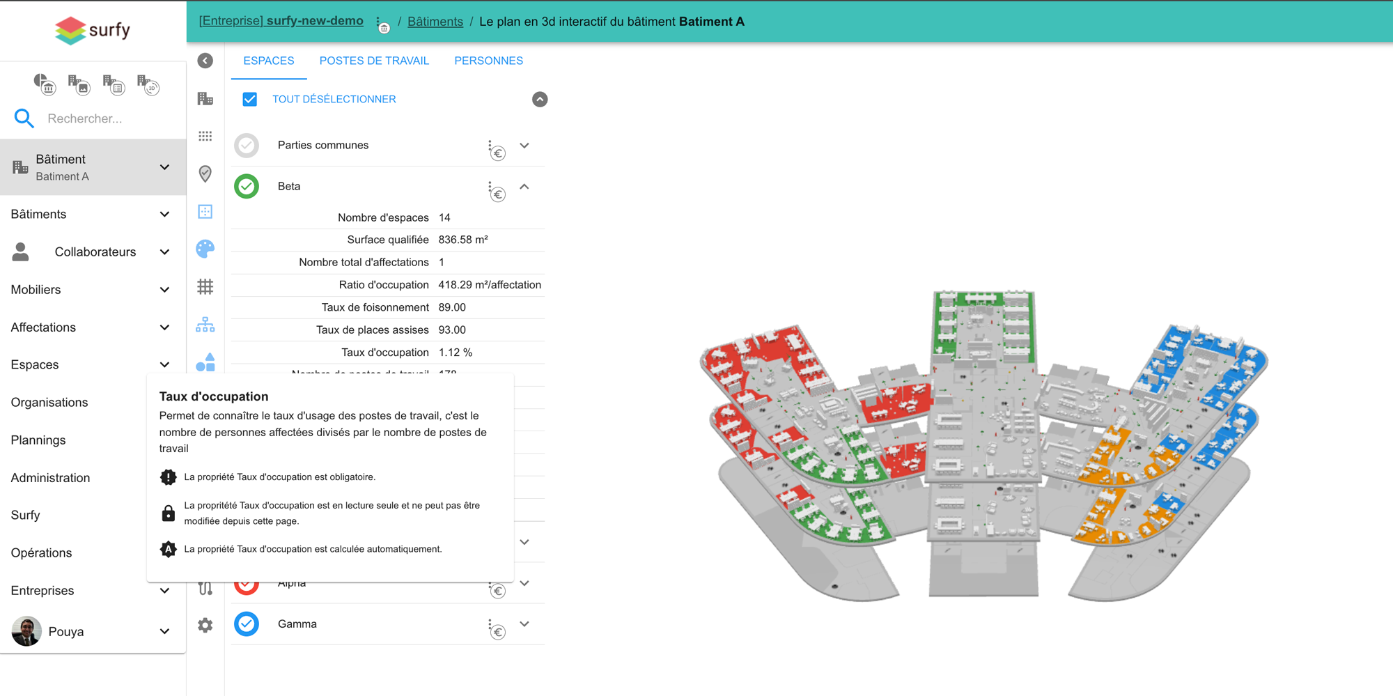 Surfy - Visualisez directement toutes les informations dont vous avez besoin sur tous vos bâtiments