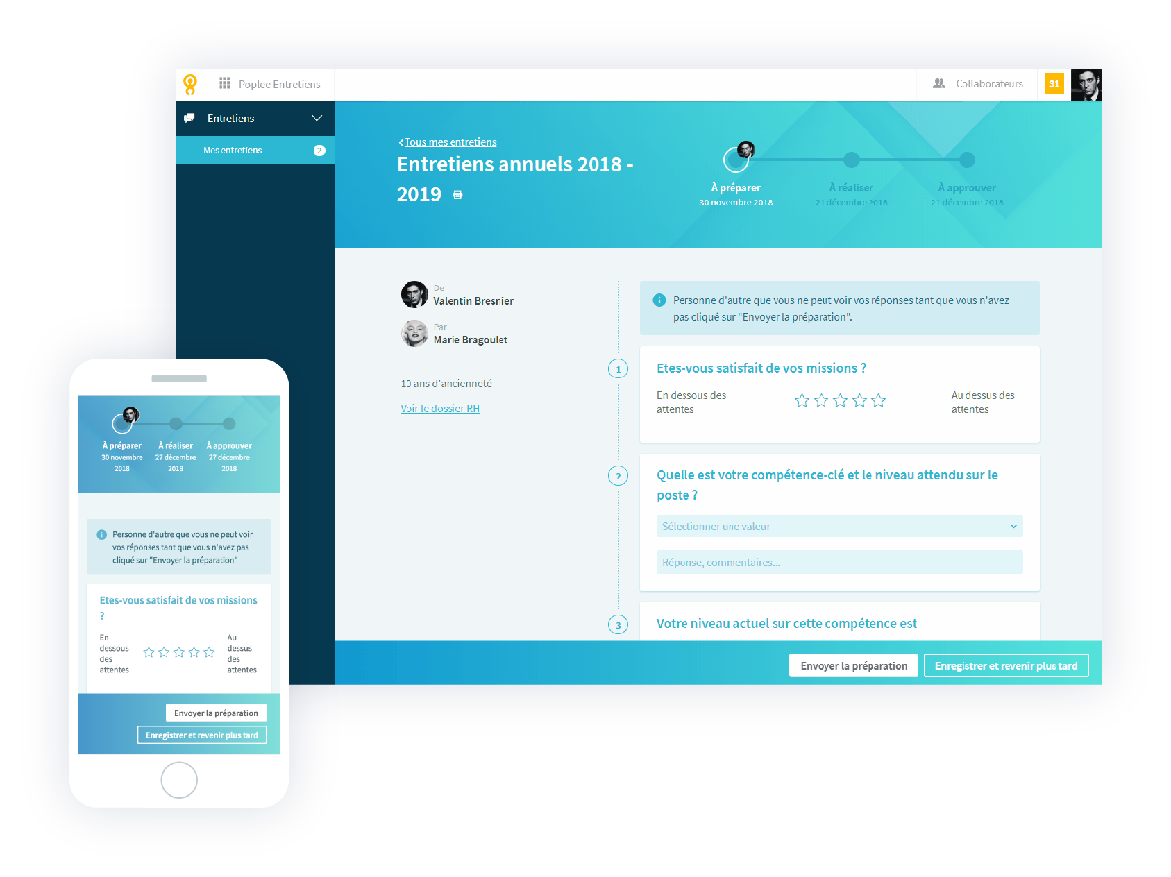 Gestion des entretiens d'évaluation
