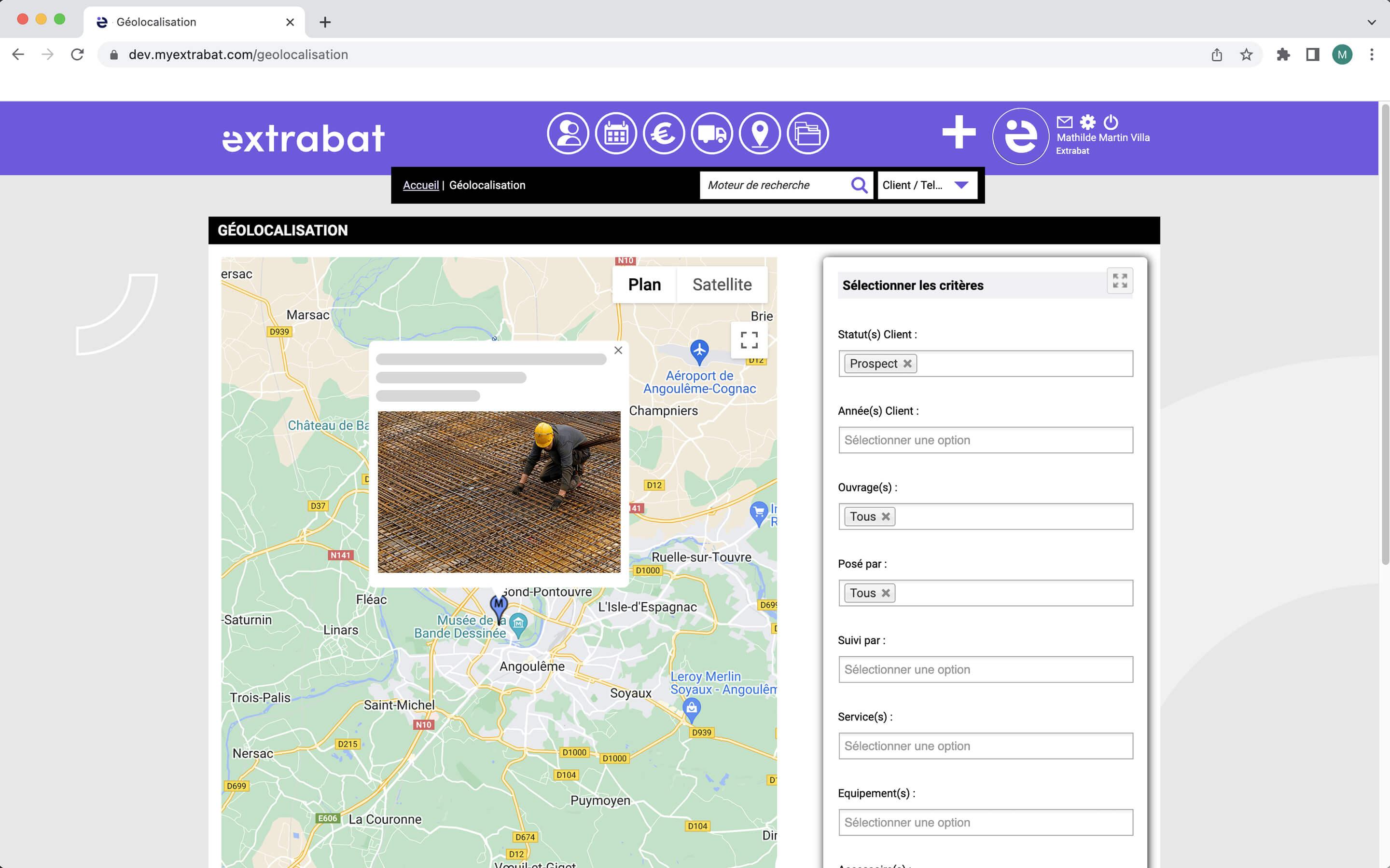 Extrabat - Optimiser vos déplacements grâce la géolocalisation pour vos tournées, SAV et contrats de services.