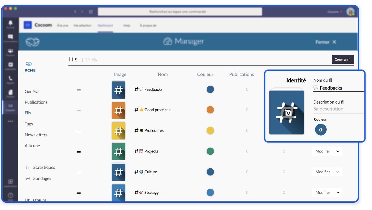 Administration de la structure simple