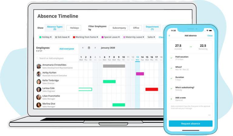 Personio - Personio-Absences-Laptop-iPhone-Ab