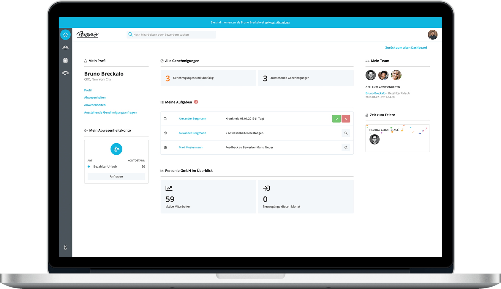 Personio-HR_Software_Dashboard Personio-HR_Software_Dashboard