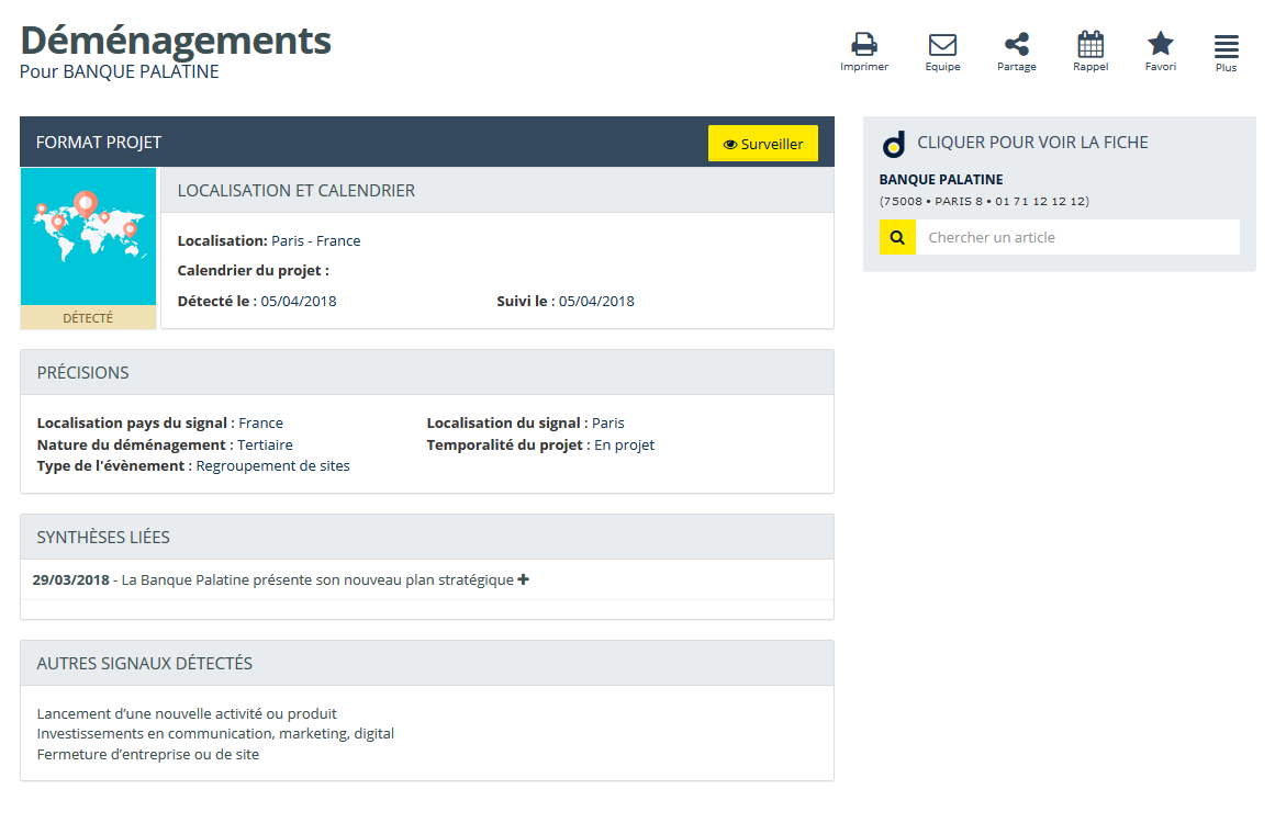 Fiche projet
