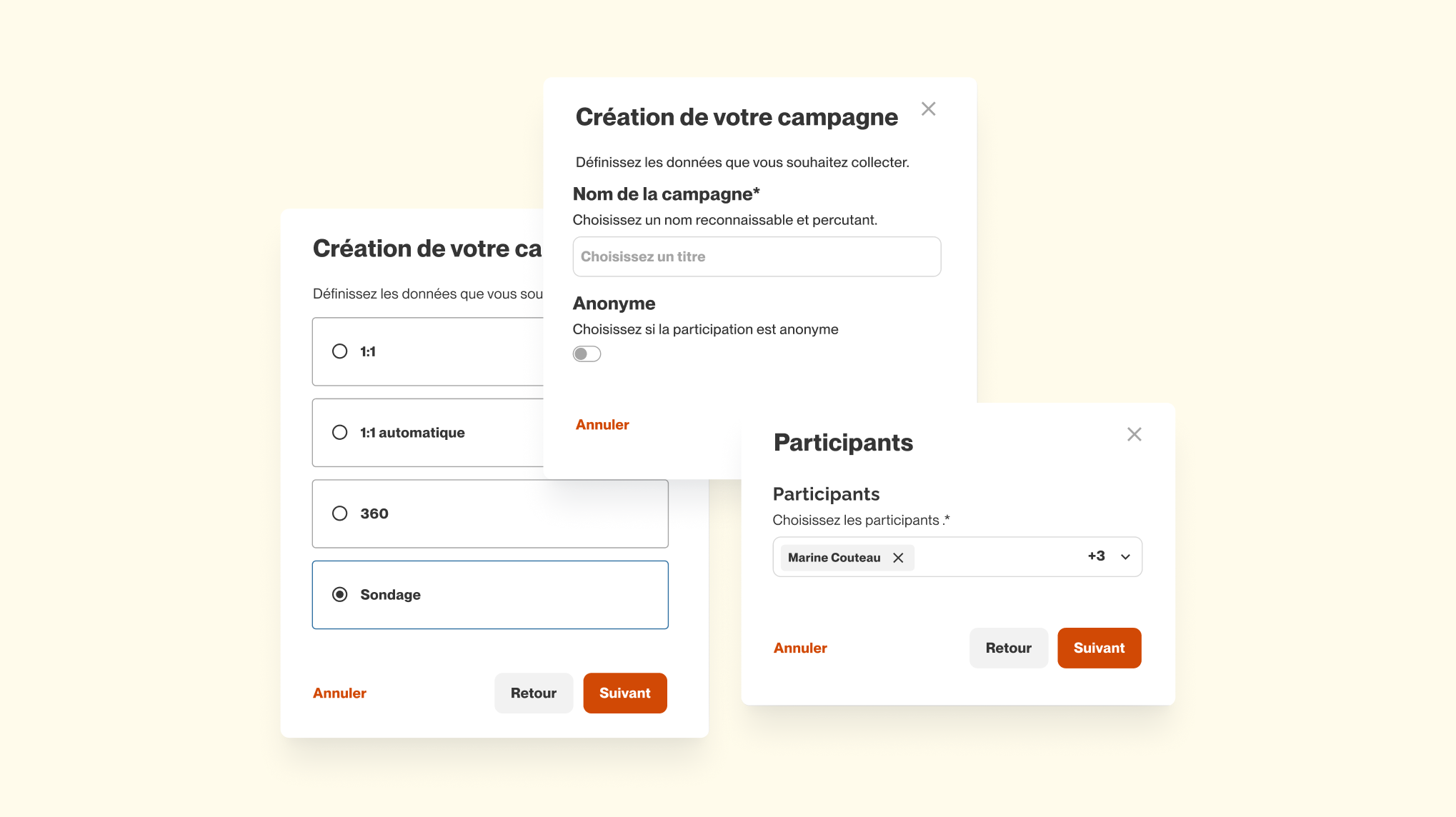 Javelo by Tellent - Création de campagnes d'entretiens, sondages internes et feedback 360°