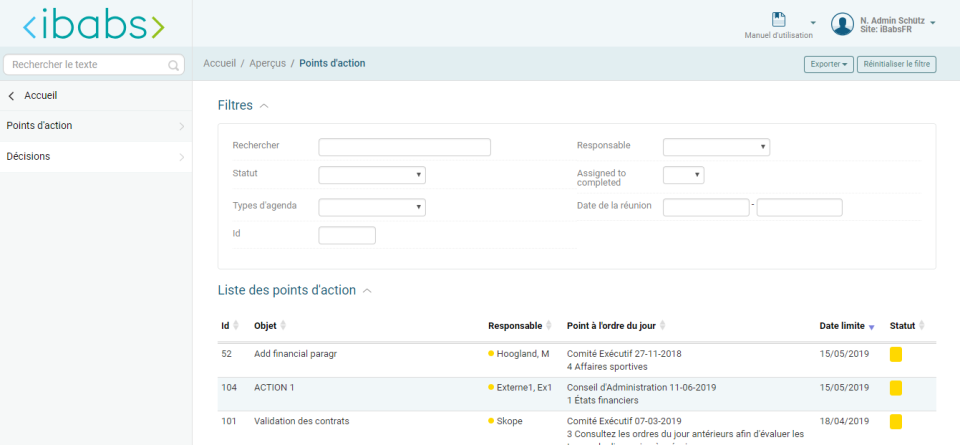 iBabs Board Portal - Interface iBabs