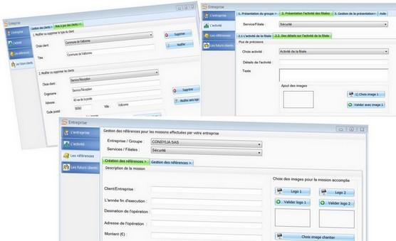 Interfaces du logiciel SOLARY MT