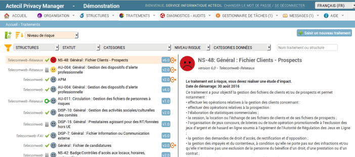 Registre des Traitements Registre des Traitements