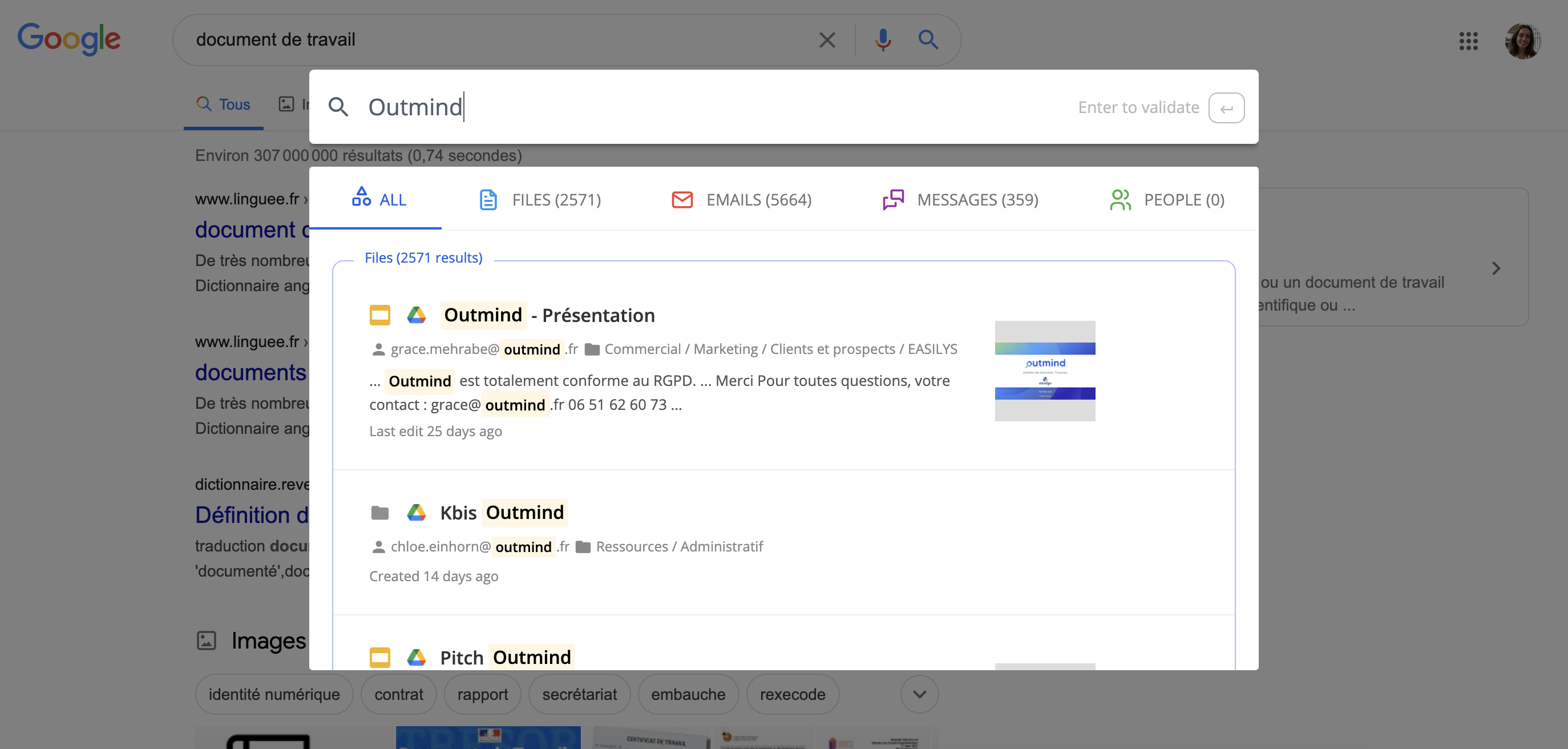 Outmind - Spotlight view