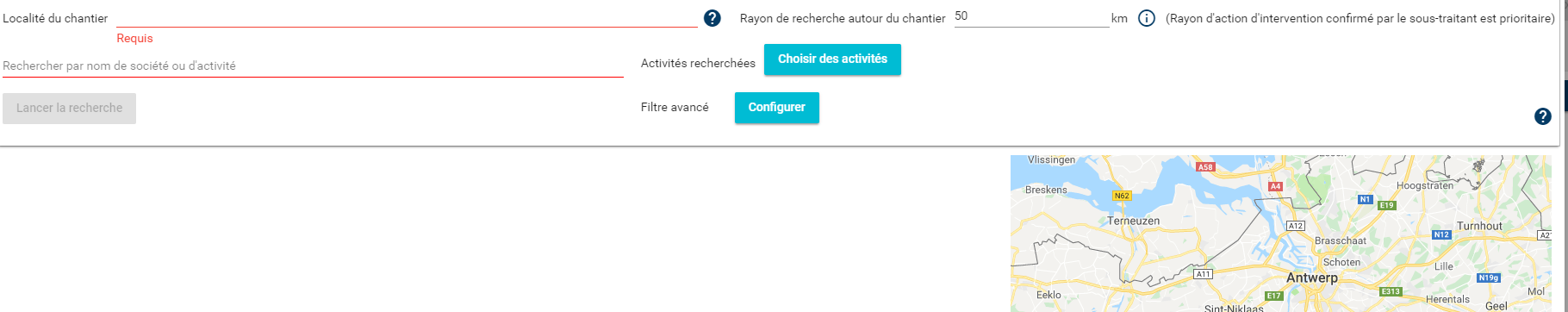 Recherche de sous-traitants et de fournisseurs Recherche de sous-traitants et de fournisseurs