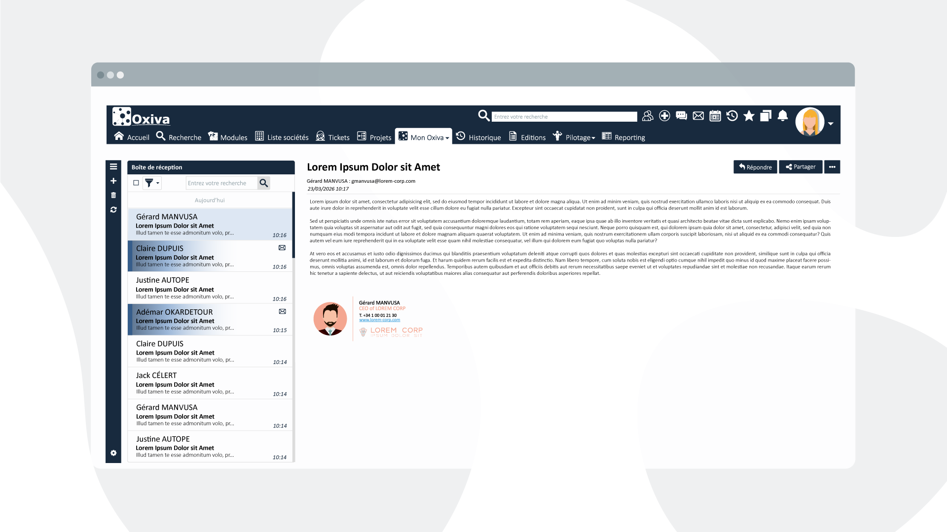 Oximail | Gestion de vos boîtes mails Oximail | Gestion de vos boîtes mails