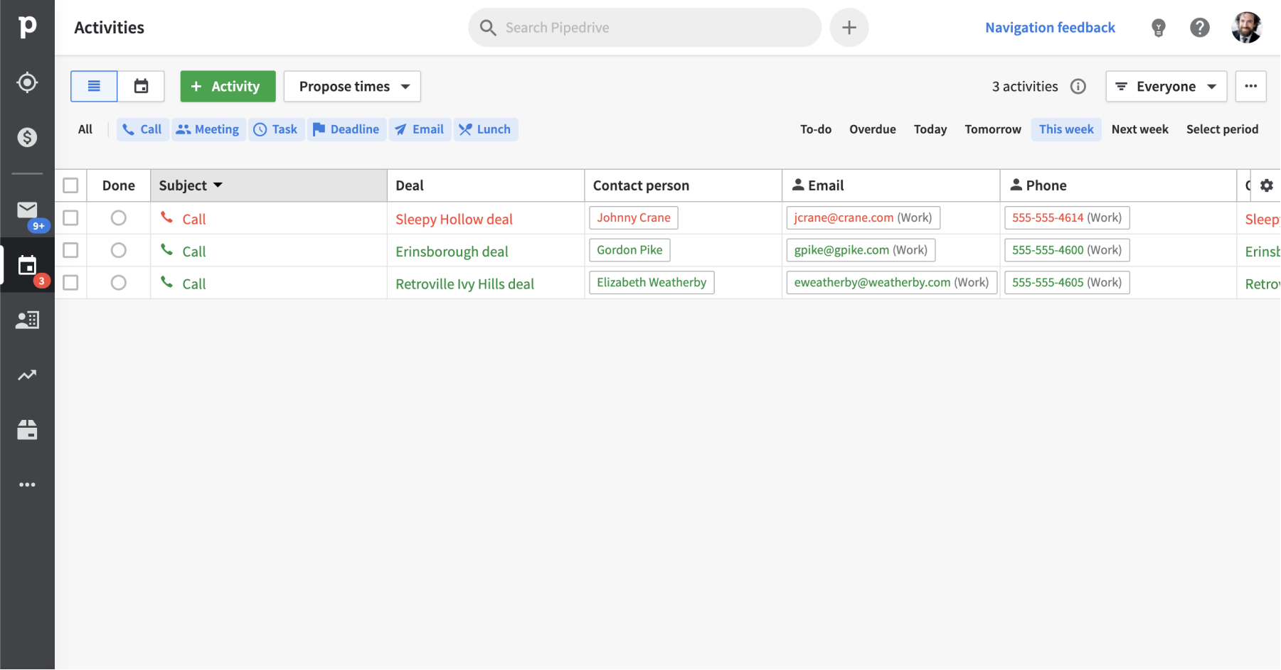 Pipedrive screenshot