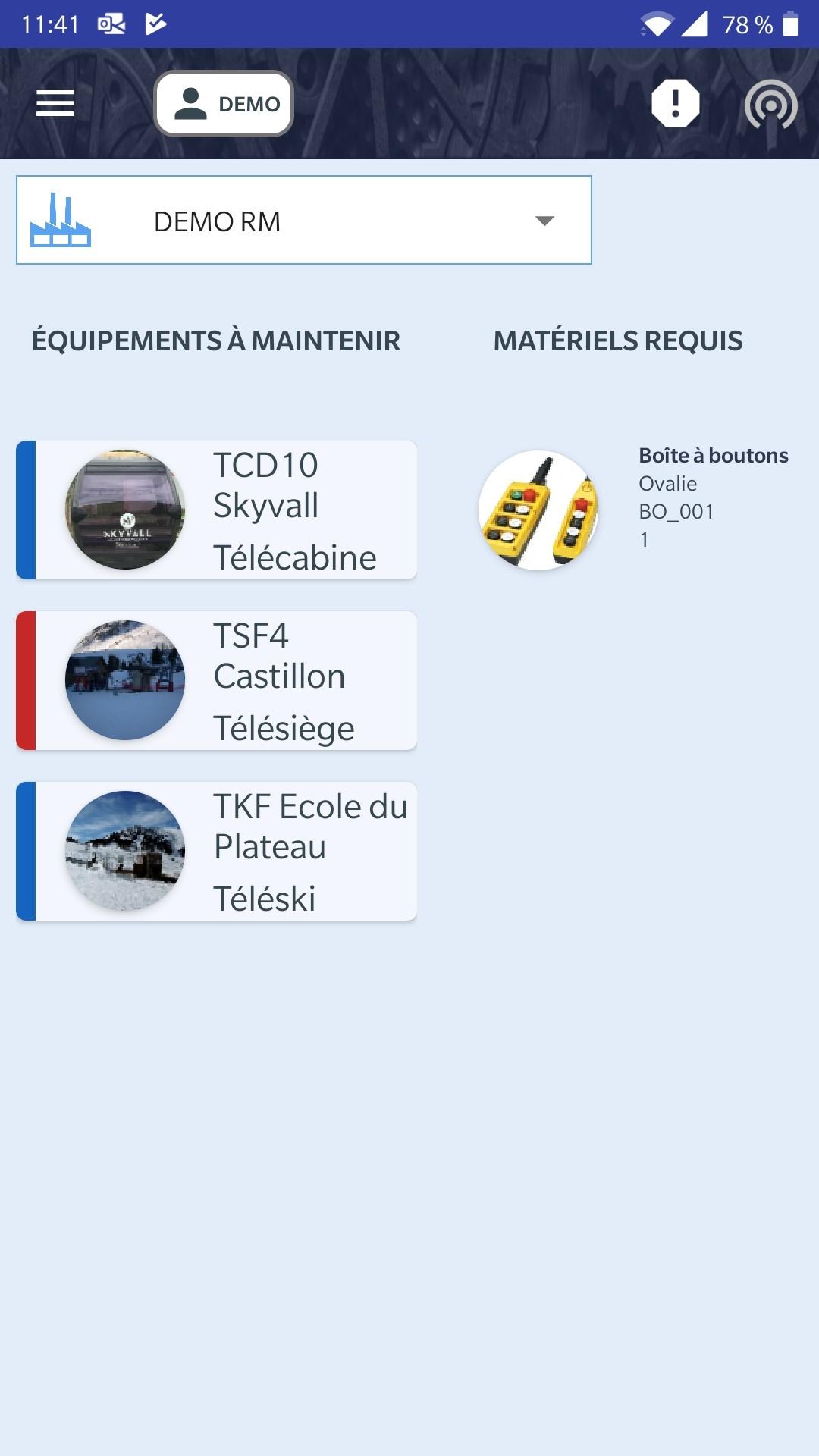 DOMMS - Gestion des interventions en mobilité