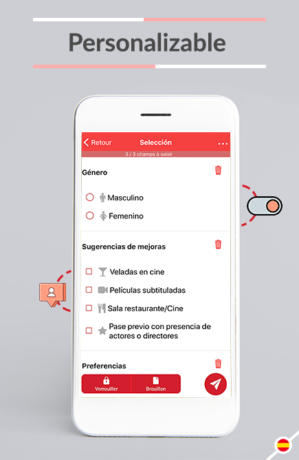 Totalmente personalizable: adapte Kizeo Forms a su empresa. Totalmente personalizable: adapte Kizeo Forms a su empresa.