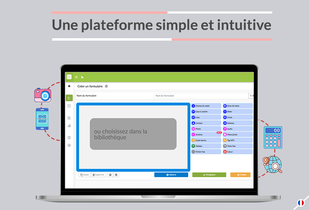 Un espace de création de formulaire est à votre disposition pour dématérialiser tous vos documents. Un espace de création de formulaire est à votre disposition pour dématérialiser tous vos documents.