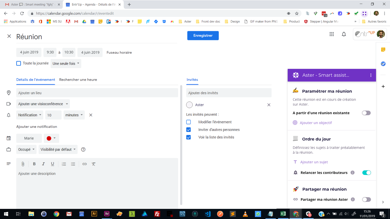 Aster-Aster dans Chrome Aster-Aster dans Chrome