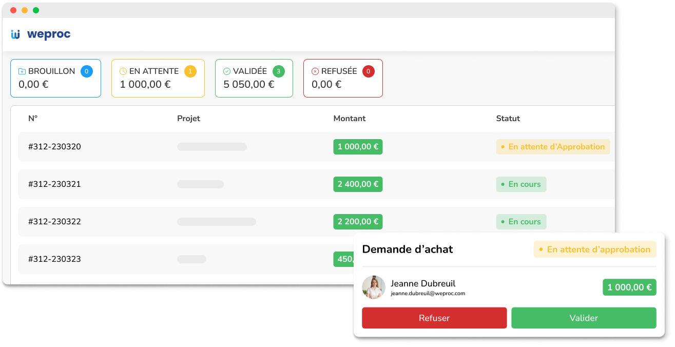 Weproc - Gestion des achats