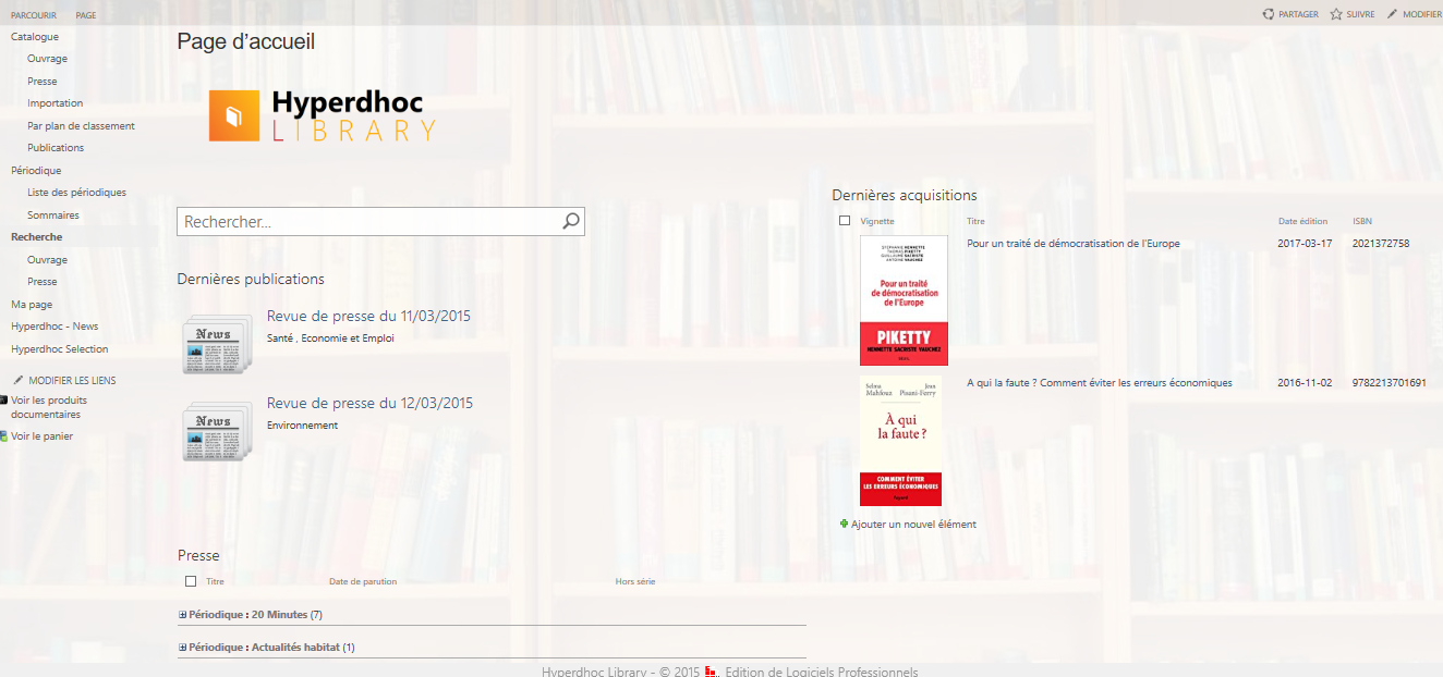 Hyperdoc Library - Page d'accueil d'Hyperdhoc Library Hyperdoc Library - Page d'accueil d'Hyperdhoc Library
