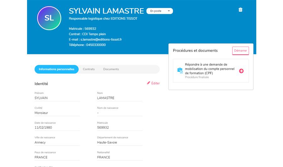 Dossier salarié Dossier salarié