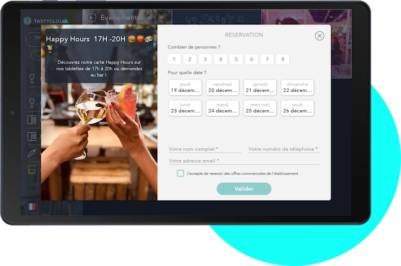 Module de communication - Promouvez vos évènements et permettez de réserver directement depuis la tablette Module de communication - Promouvez vos évènements et permettez de réserver directement depuis la tablette