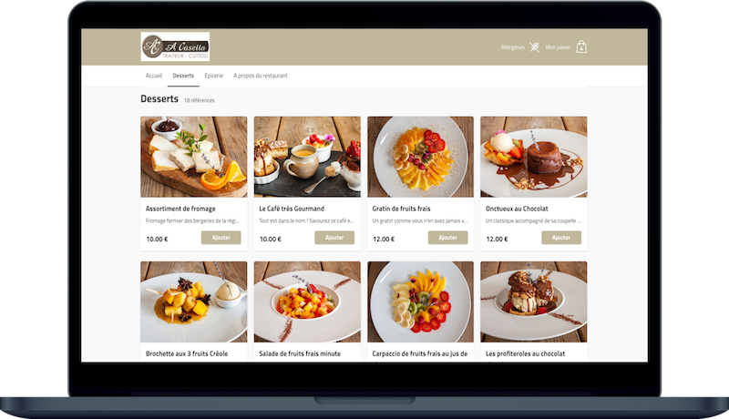 Le Click & Collect TastyCloud - sur ordinateur Le Click & Collect TastyCloud - sur ordinateur