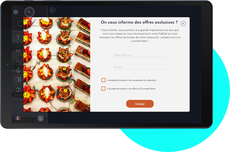 Module de récolte d'avis client sur la tablette Module de récolte d'avis client sur la tablette