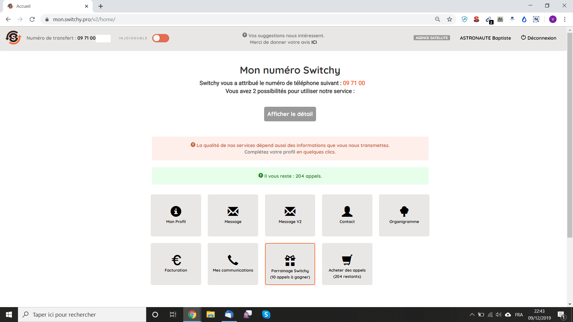 Dashboard accessible 24/7 : Profil, organigramme, messages et rechargement en ligne Dashboard accessible 24/7 : Profil, organigramme, messages et rechargement en ligne