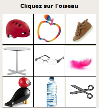Exemple d'image à cliquer par vos correspondants non autorisés pour prouver que ce n'est pas un robot spammeur (qui sont incapable de déchiffrer des images) Exemple d'image à cliquer par vos correspondants non autorisés pour prouver que ce n'est pas un robot spammeur (qui sont incapable de déchiffrer des images)