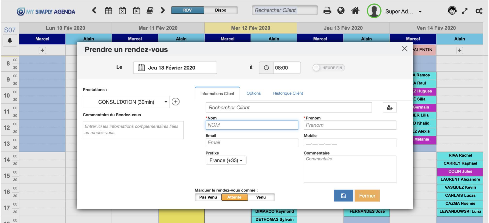 Ajoutez un RDV depuis votre backoffice Ajoutez un RDV depuis votre backoffice