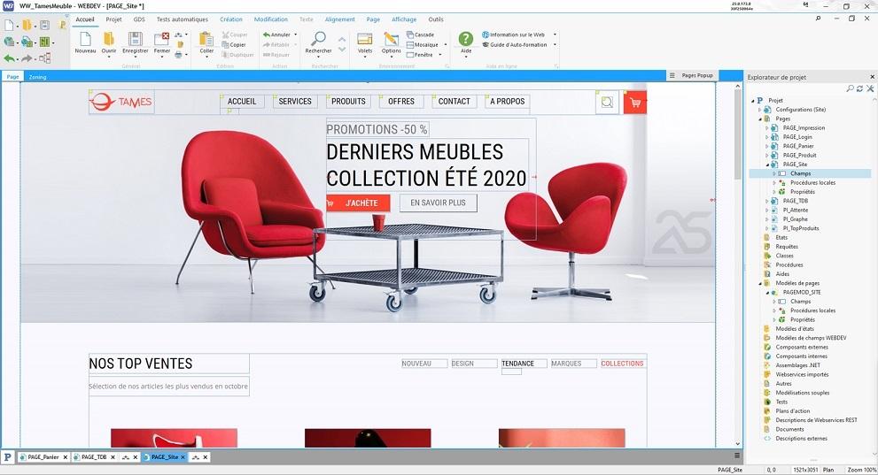 L'éditeur de WEBDEV L'éditeur de WEBDEV