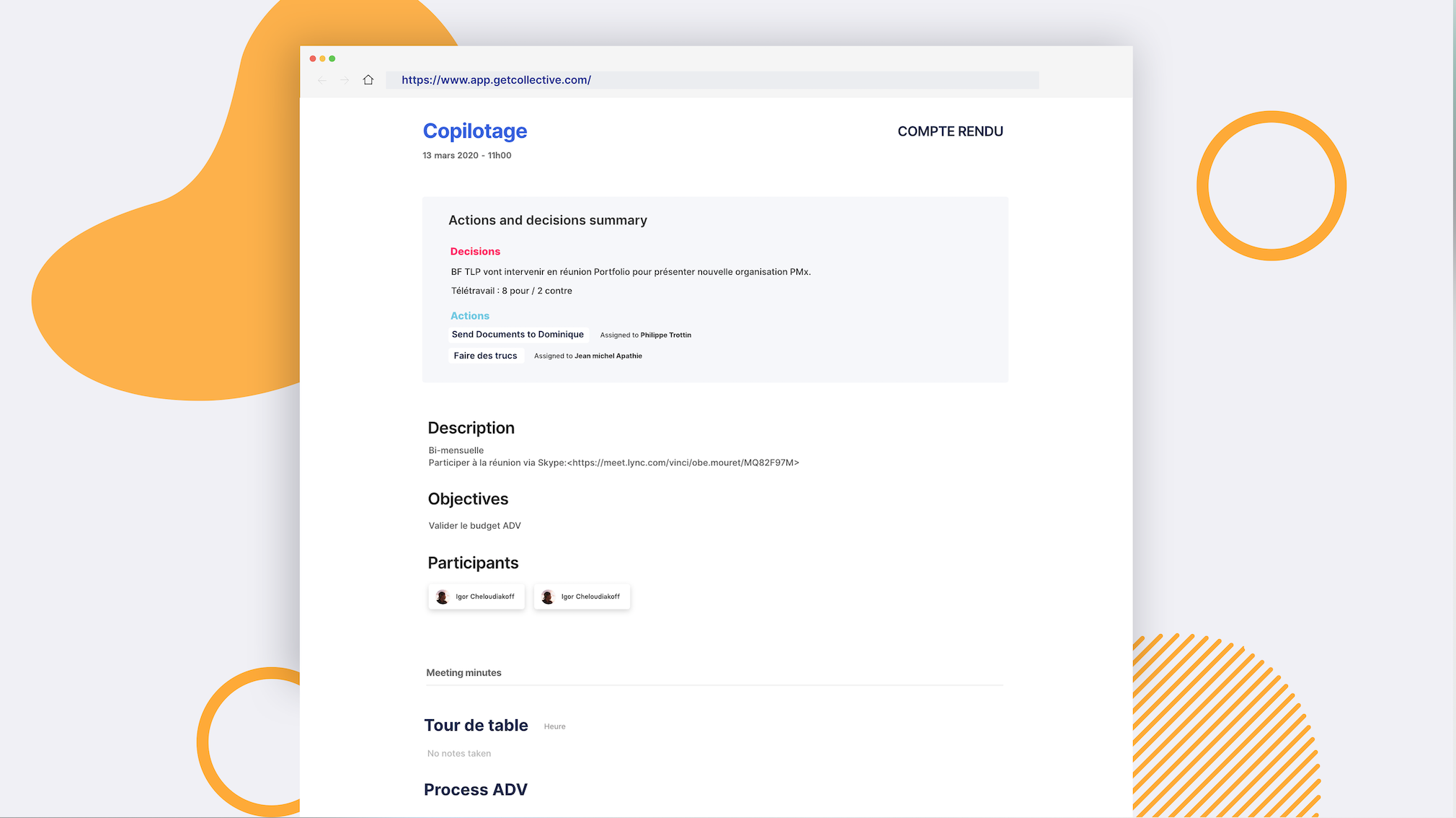 Exemple de compte rendu Exemple de compte rendu