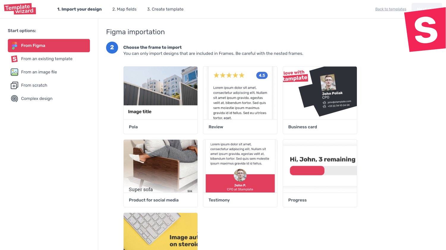 Importez des designs existants Photoshop, Figma, Sketch, PNG... ou commencez-un de zéro Importez des designs existants Photoshop, Figma, Sketch, PNG... ou commencez-un de zéro