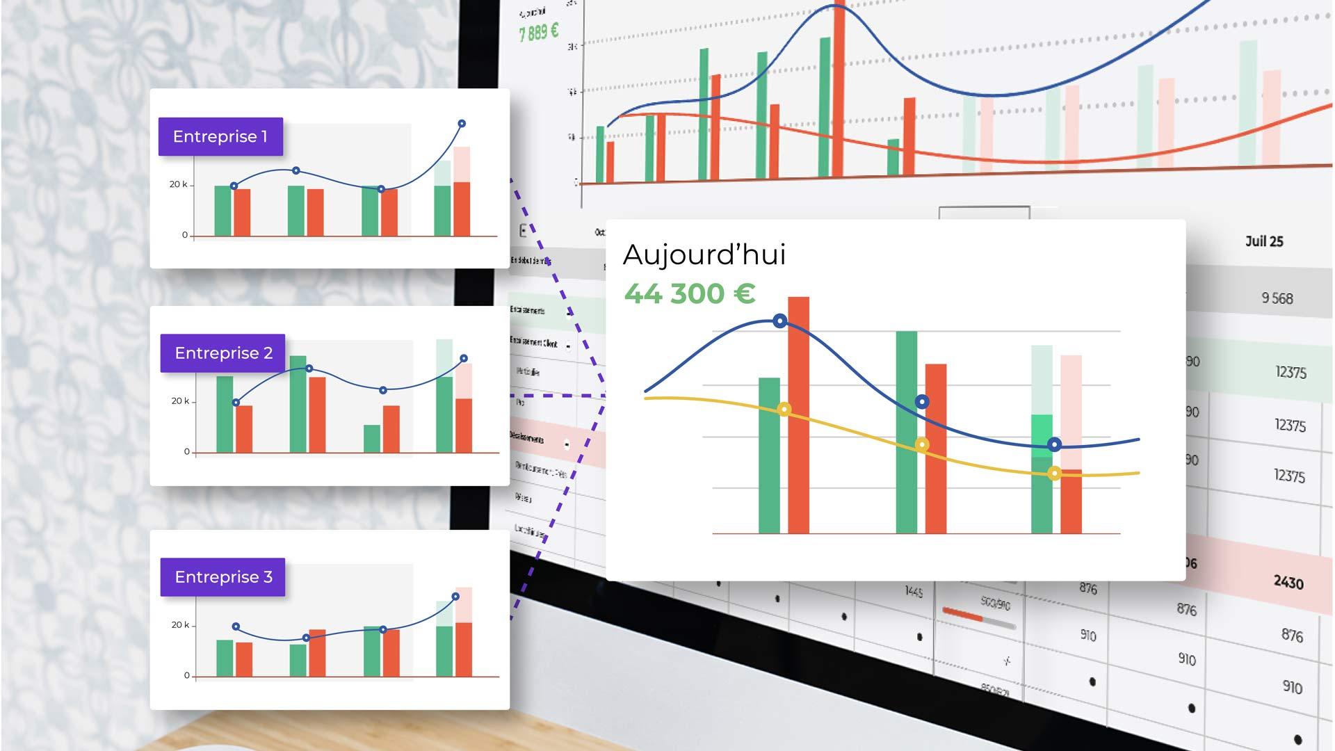Zenfirst Tréso - Une vue centralisée pour piloter l’ensemble de vos sociétés. Pilotez chaque entité de façon autonome tout en gardant le contrôle total de l’ensemble.