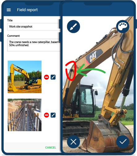Photo report mobile app Photo report mobile app