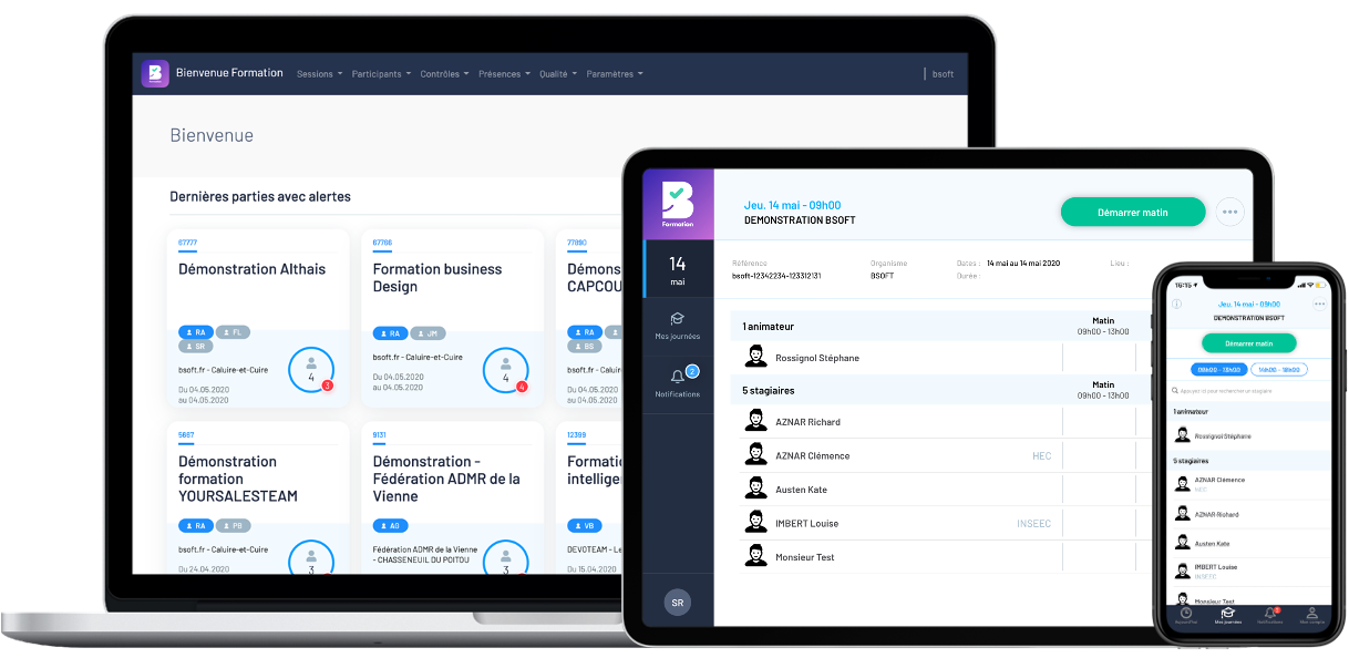 Disponibilité sur smartphone, tablette et navigateur