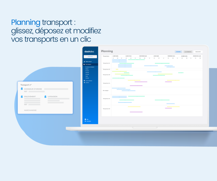 Planning transport Dashdoc
