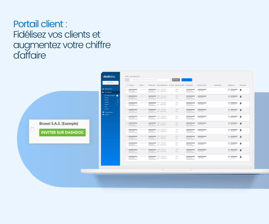Portail client Dashdoc
