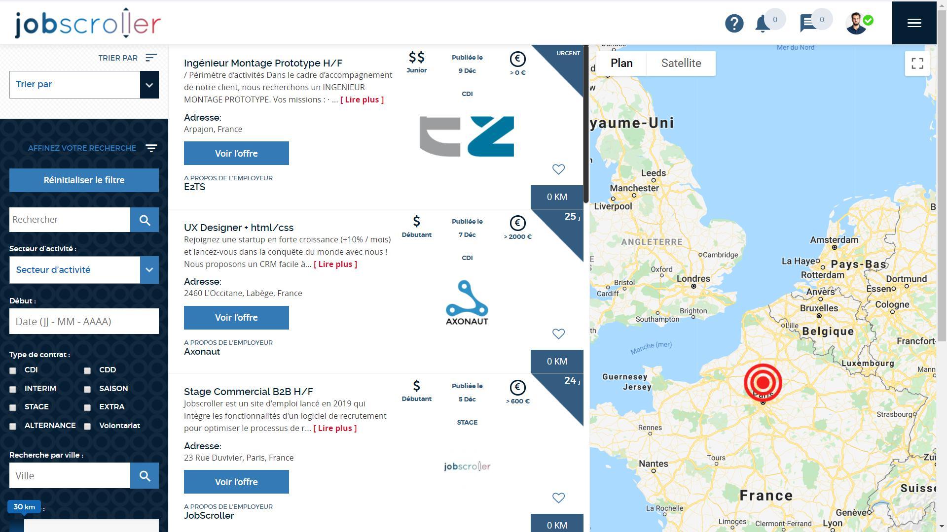 Liste des offres d'emploi Liste des offres d'emploi