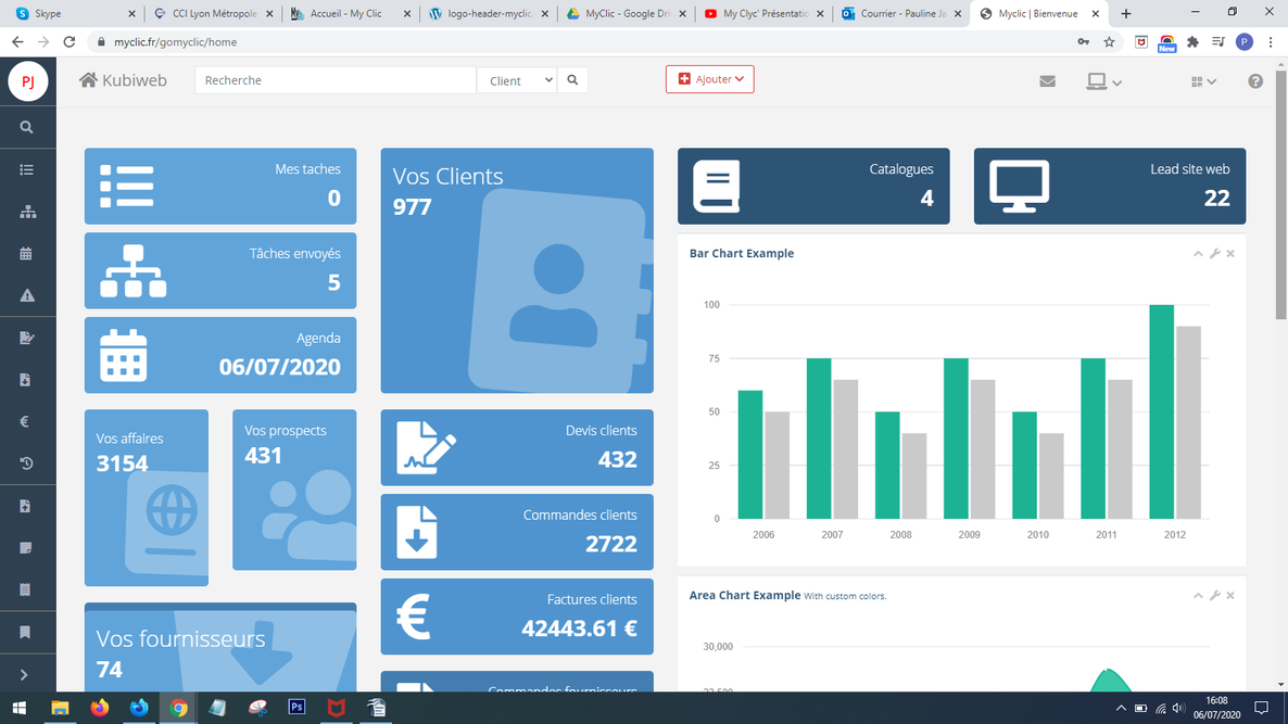 MyClic - Tableau de bord