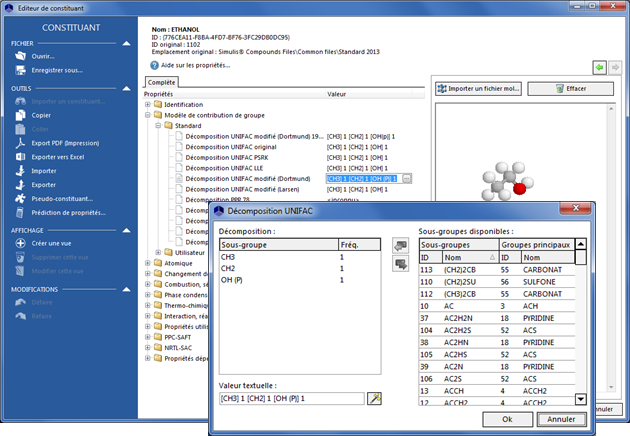 ProSimPlus-FR-generationautodecompoUNIFAC