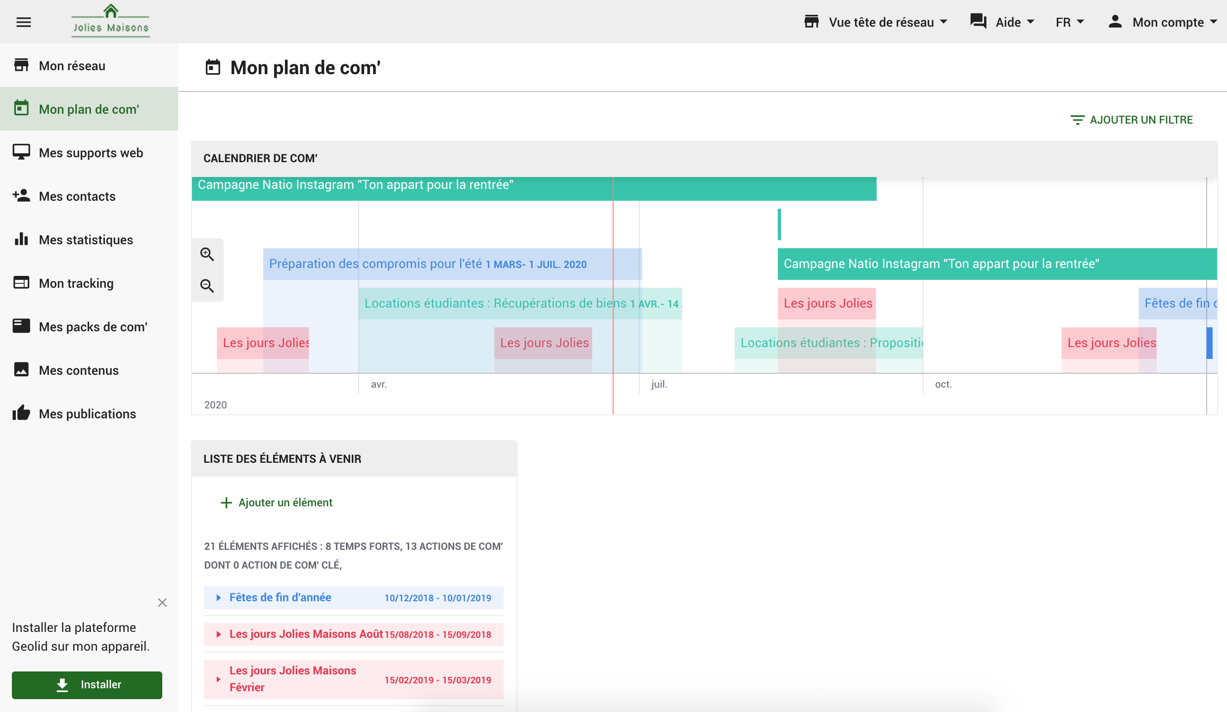 Geolid-Plan de communication