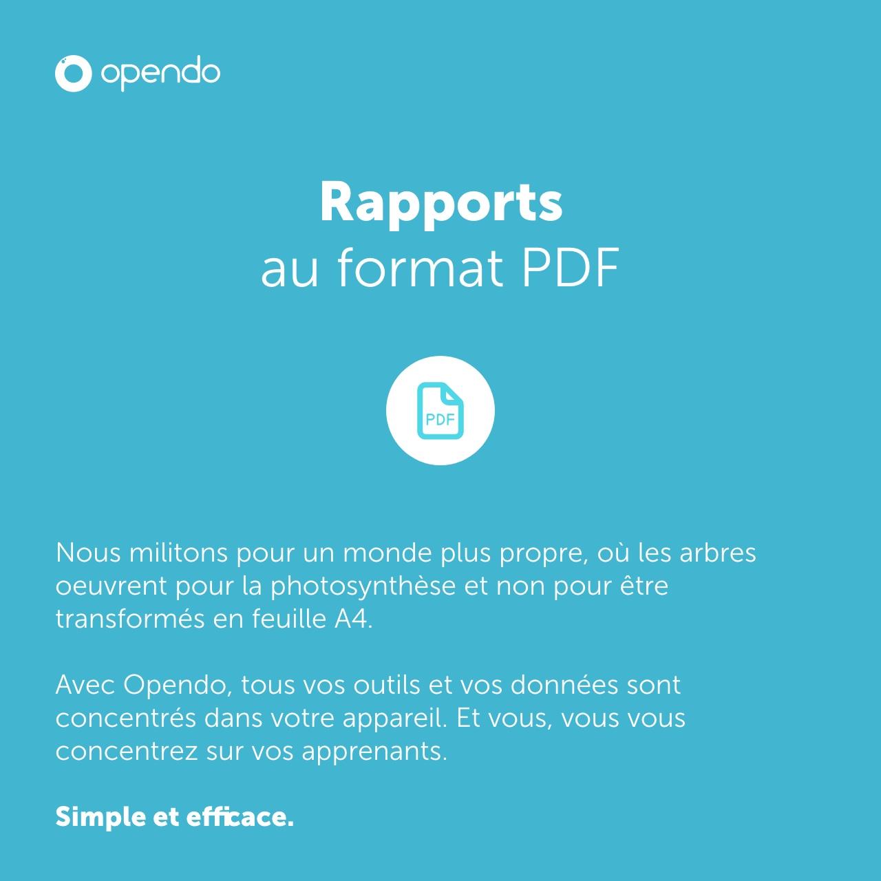 Exploitez vos données dans des rapports PDF et partagez les !