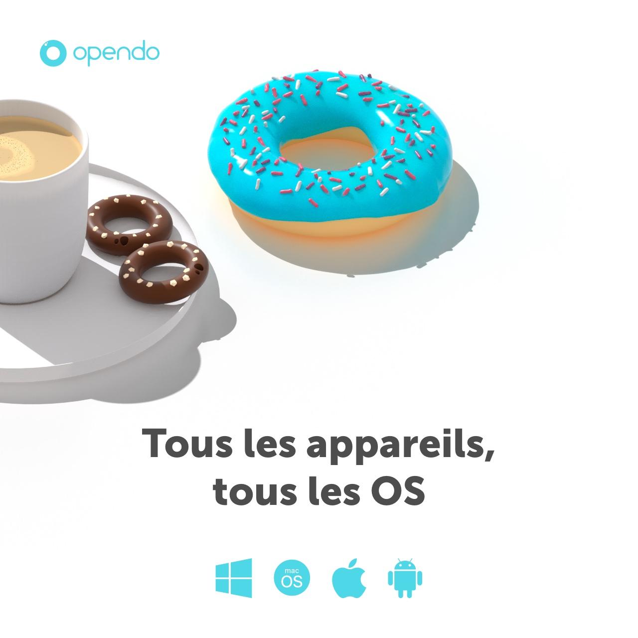 S'installe sur tous les appareils et les systèmes d'exploitation (iOs, Androidi, PC, Mac)