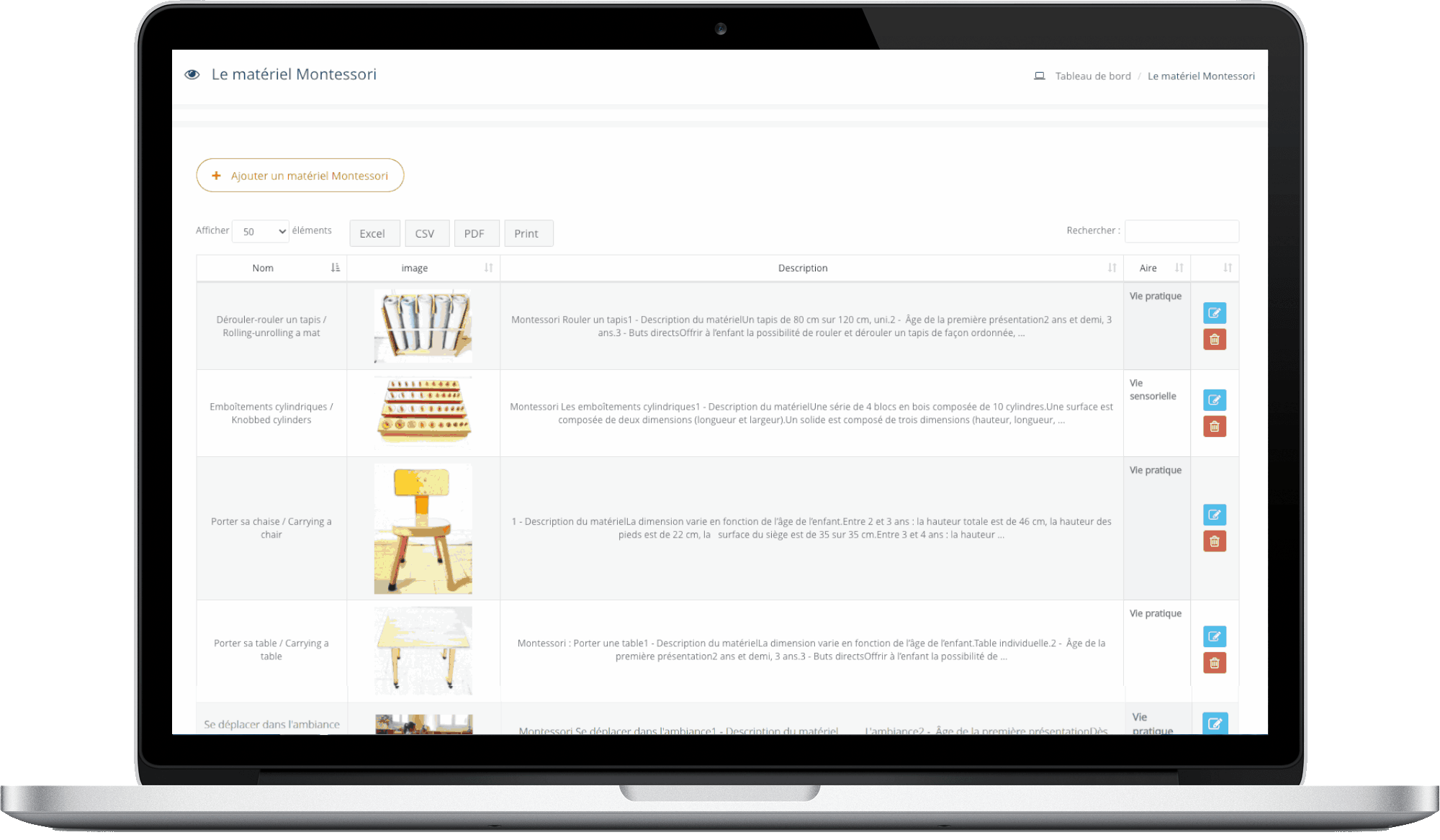 Suivre le matériel Montessori Suivre le matériel Montessori