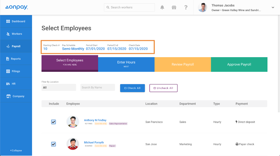 OnPay CRM - Screenshot 1