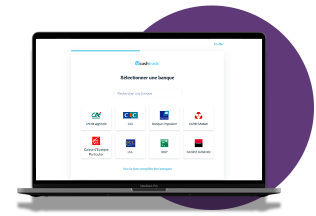 Cashtrack est connecté à 350 banques partenaires et est soumis aux mêmes législations