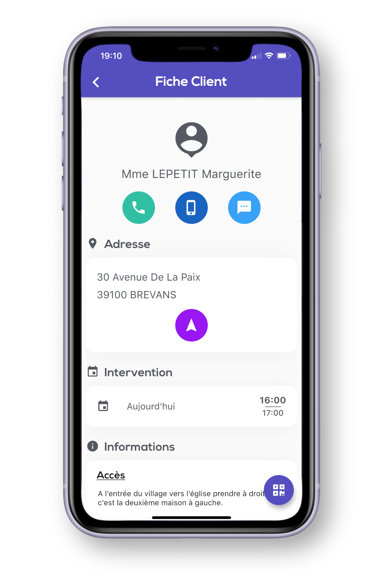 Application mobile - Fiche client Application mobile - Fiche client